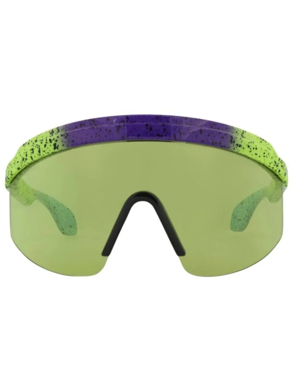 New Gucci Women's Sunglasses Shield Wrap Injection Frame Green Green Green